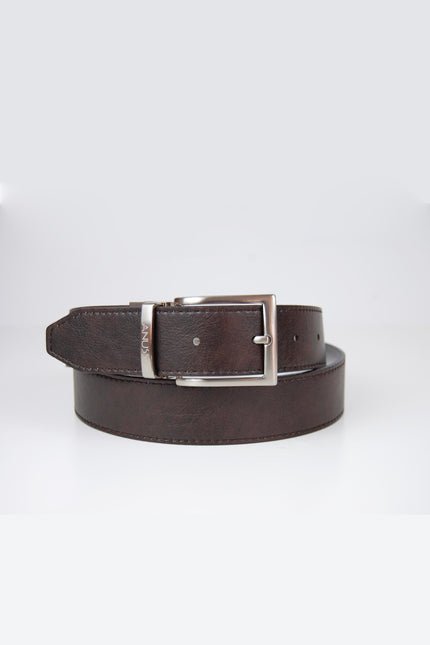 Canussa | Reverse reversible belt – White/Chocolate