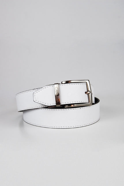 Canussa | Reverse reversible belt – White/Chocolate