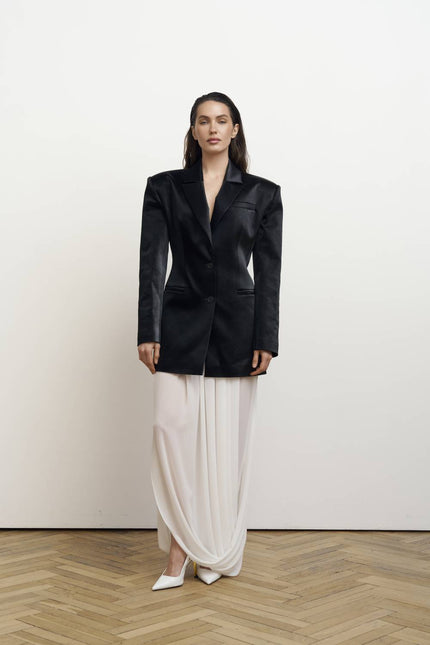 Kolosova | Reptile-Embossed Fitted Blazer