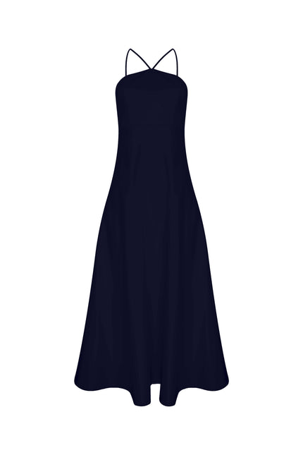 Nazli Ceren | Riley Midi Dress in Midnight Blue