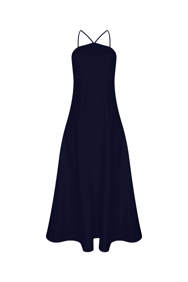Nazli Ceren | Riley Midi Dress in Midnight Blue