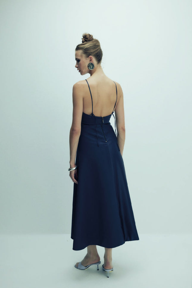 Nazli Ceren | Riley Midi Dress in Midnight Blue