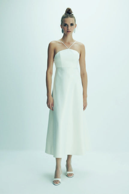 Nazli Ceren | Riley Midi Dress in Vanilla Ice
