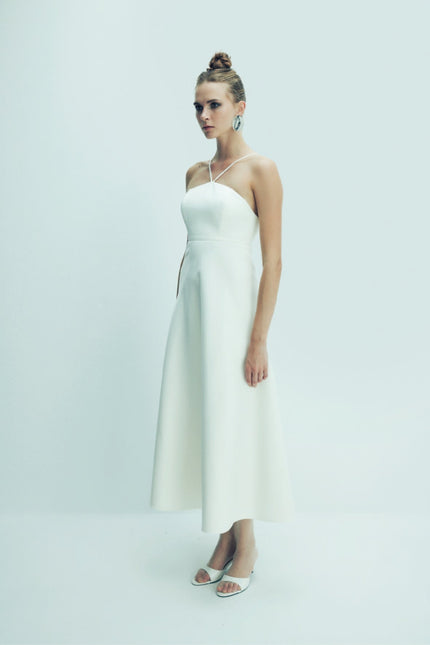 Nazli Ceren | Riley Midi Dress in Vanilla Ice
