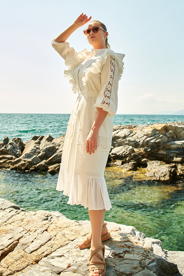 Petra Petrova I A-line Cotton Long Dress Rosa Bella