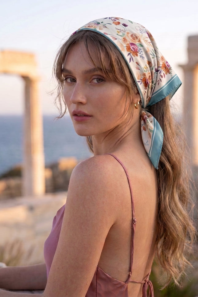 Nina Ho | Rose Garden Double-Sided Silk Scarf