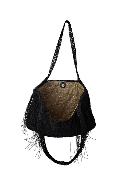 Springmoonatelier | Handmade  Raffia Large Beach Tote Bag – Boho Tassel Bag