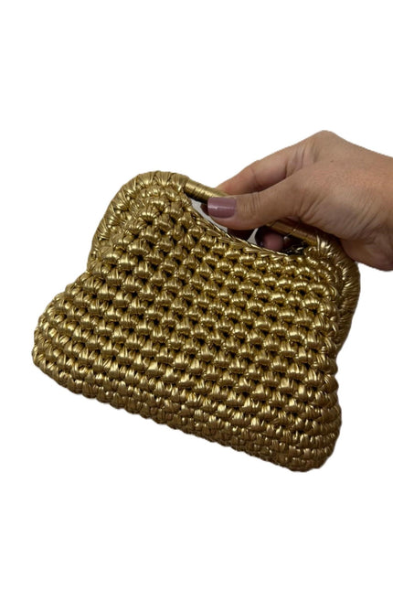 Springmoonatelier | Handmade Metallic Crochet Handbag – Statement Evening Bag