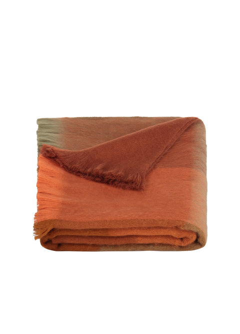 Alpaca Loca | Scarf Blocked Cinnamon, Terracotta and Brown