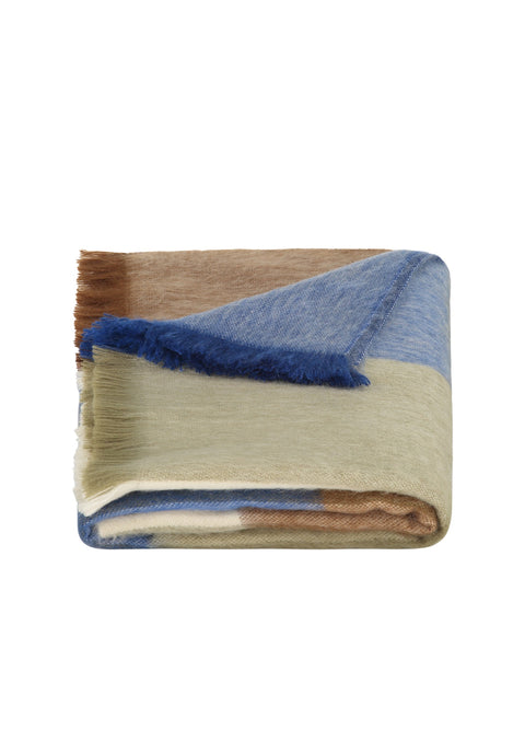 Alpaca Loca | Szalik Blocked Cobalt Blue i Naturals