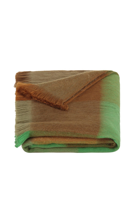 Alpaca Loca | Scarf Blocked Green, Brown and Naturals