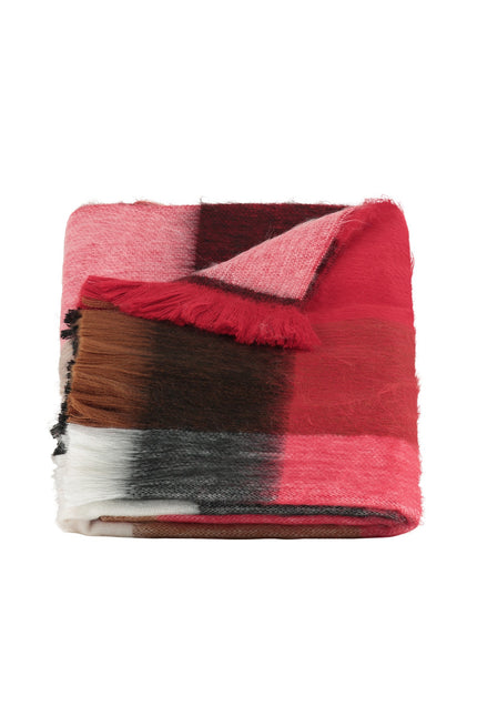 Alpaca Loca | Scarf Blocked Red, Black and Naturals