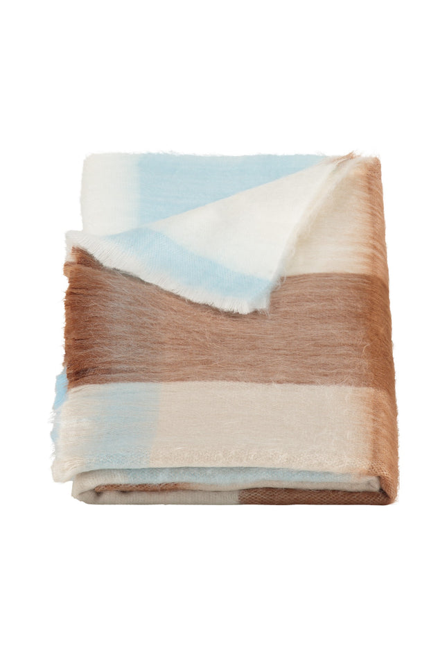 Alpaca Loca | Scarf Blocked Sky Blue and Naturals