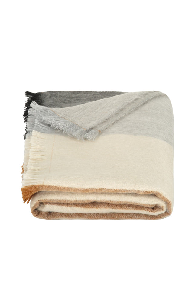 Alpaca Loca | Scarf Striped Black, Grey and Naturals