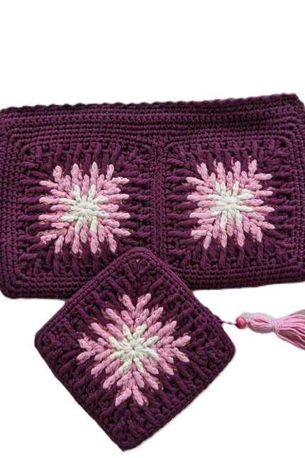 Springmoonatelier | Handmade Crochet Clutch & Mini Pouch Set