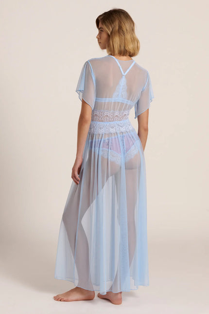 Luciela | BLUE SHEER MESH ROBE