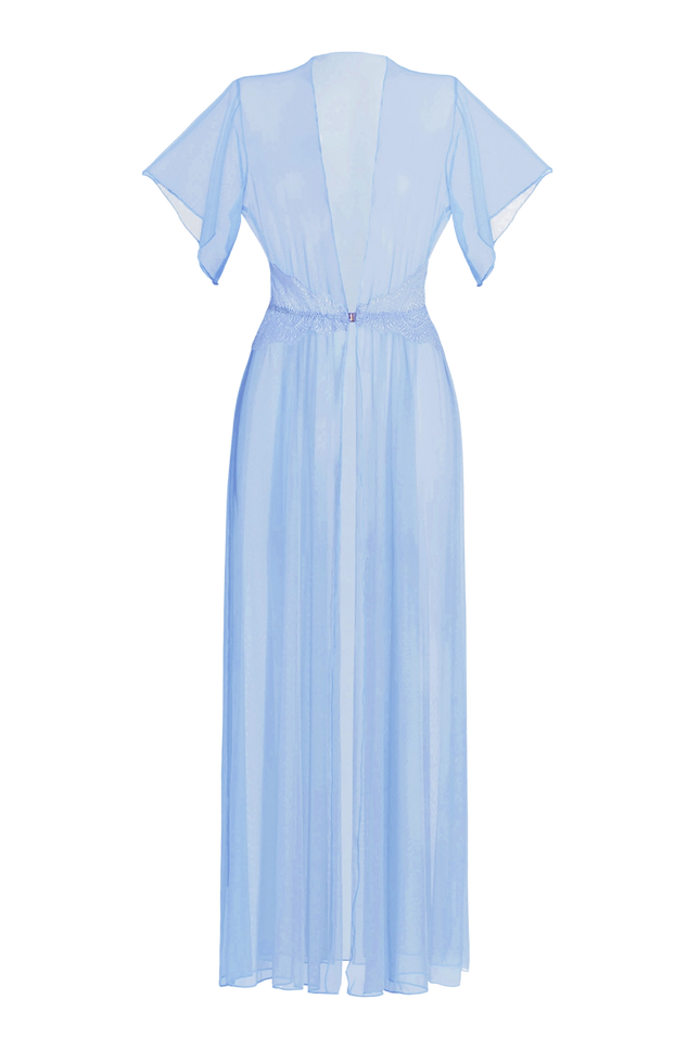 Luciela | BLUE SHEER MESH ROBE