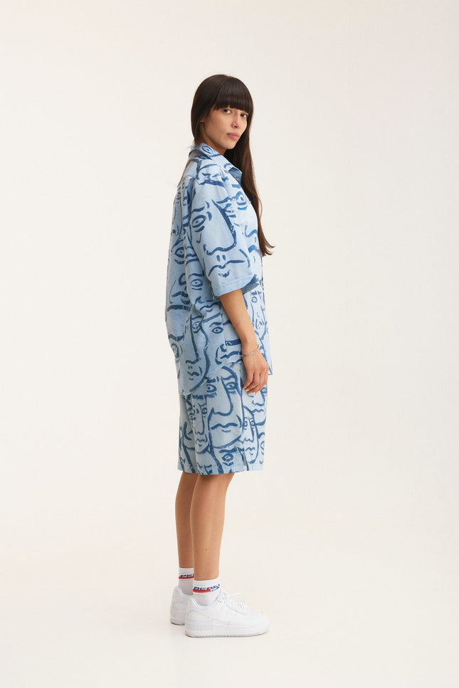 MySimplicated | Shirt & Bermuda Loose Shorts Faces