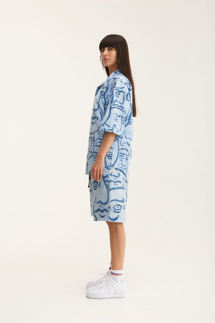 MySimplicated | Shirt & Bermuda Loose Shorts Faces