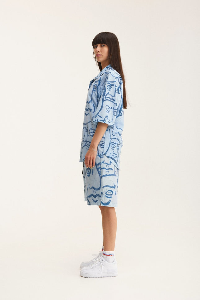 MySimplicated | Shirt & Bermuda Loose Shorts Faces