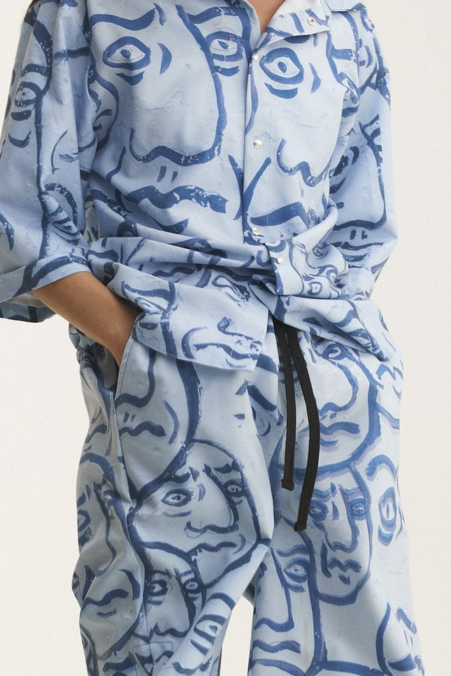 MySimplicated | Shirt & Bermuda Loose Shorts Faces