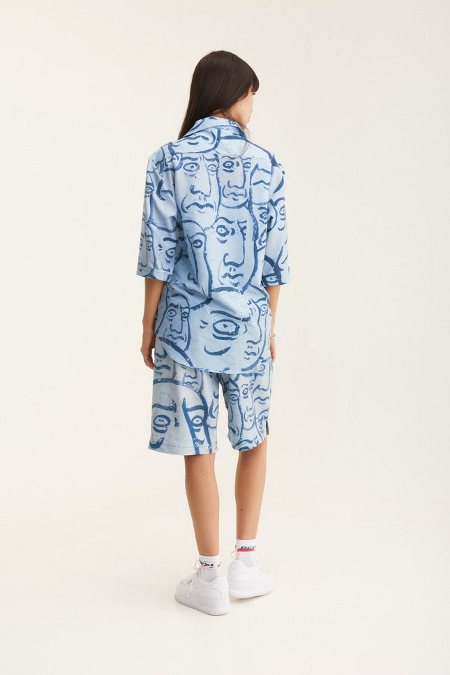 MySimplicated | Shirt & Bermuda Loose Shorts Faces