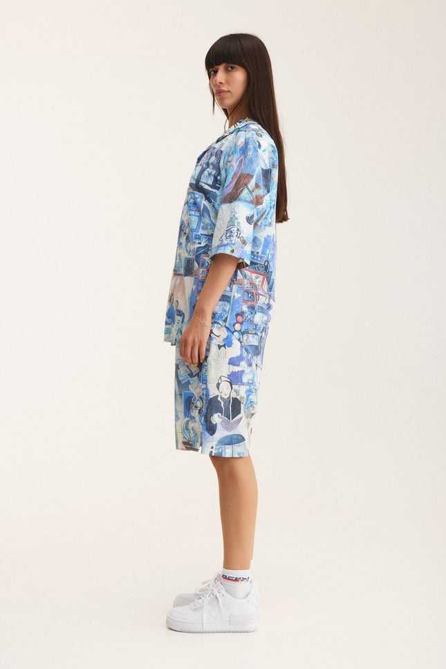 MySimplicated | Shirt & Bermuda Loose Shorts Graffiti