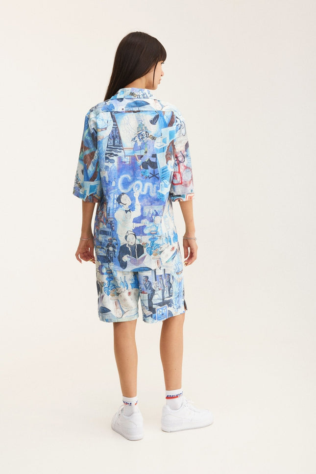 MySimplicated | Shirt & Bermuda Loose Shorts Graffiti