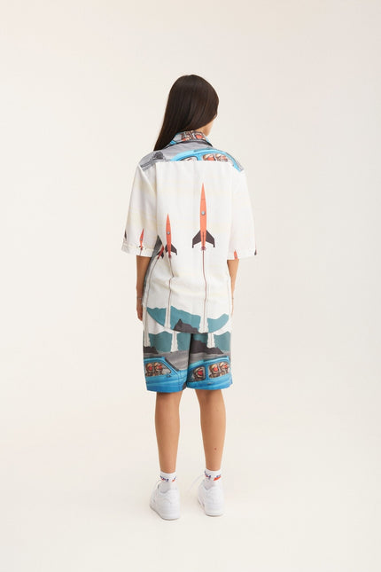 MySimplicated | Shirt & Bermuda Loose Shorts Rockets