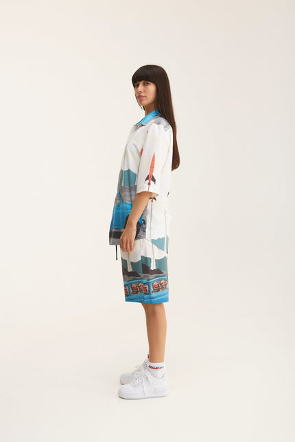 MySimplicated | Shirt & Bermuda Loose Shorts Rockets