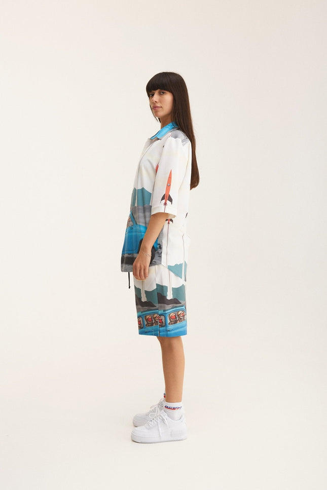 MySimplicated | Shirt & Bermuda Loose Shorts Rockets