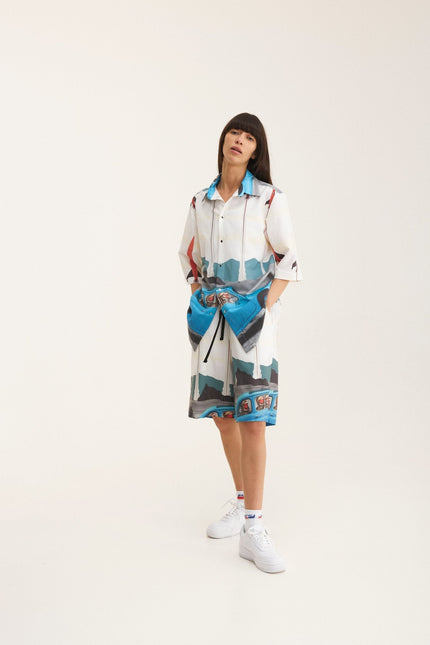 MySimplicated | Shirt & Bermuda Loose Shorts Rockets