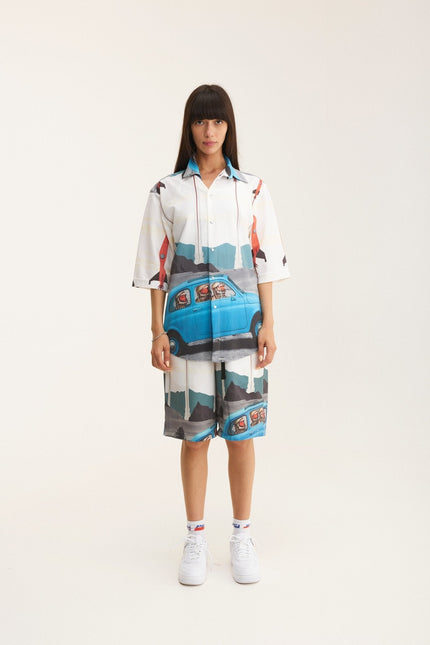 MySimplicated | Shirt & Bermuda Loose Shorts Rockets