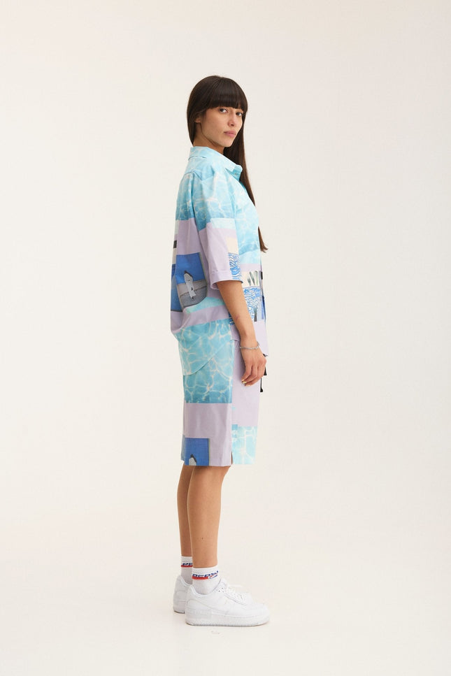 MySimplicated | Shirt & Bermuda Loose Shorts Water