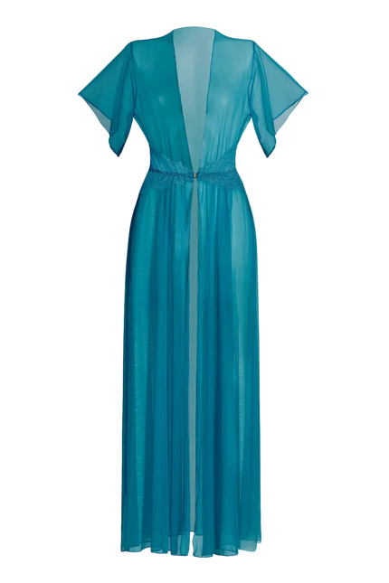 Luciela | TEAL SHEER MESH ROBE
