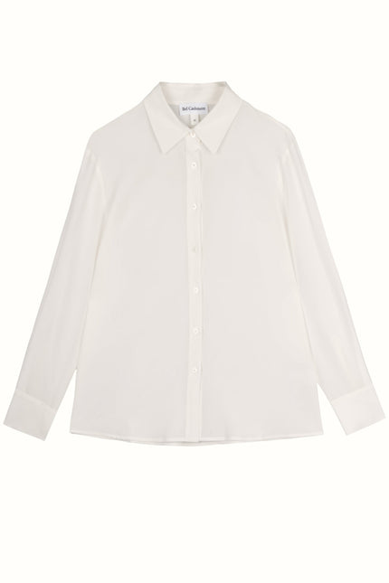 Bel Cashmere | Blusa Bianca de seda cruda