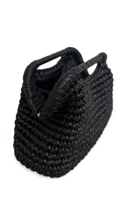 Springmoonatelier | Handmade Metallic Crochet Handbag – Statement Evening Bag