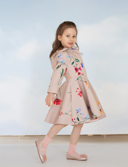 Beige Waterproof Coat for Girls