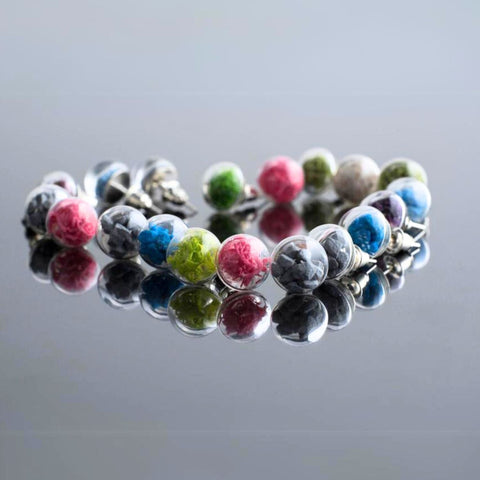 My Little Nature I Stud Earrings With Blue Stones