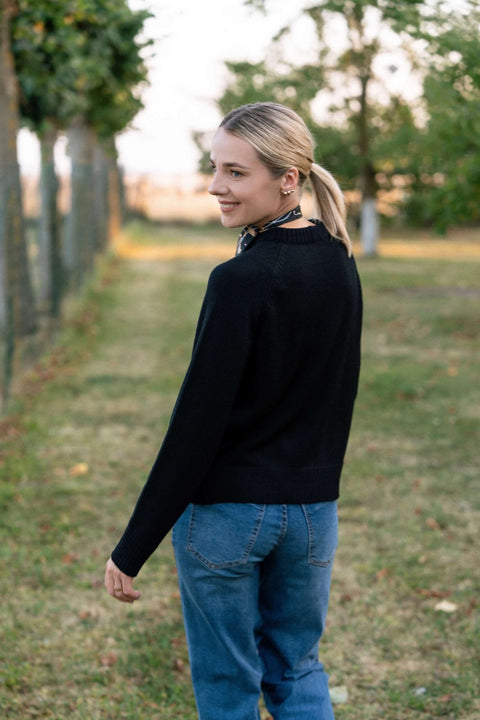 Monala | Sweter z wełny merino z okrągłym dekoltem