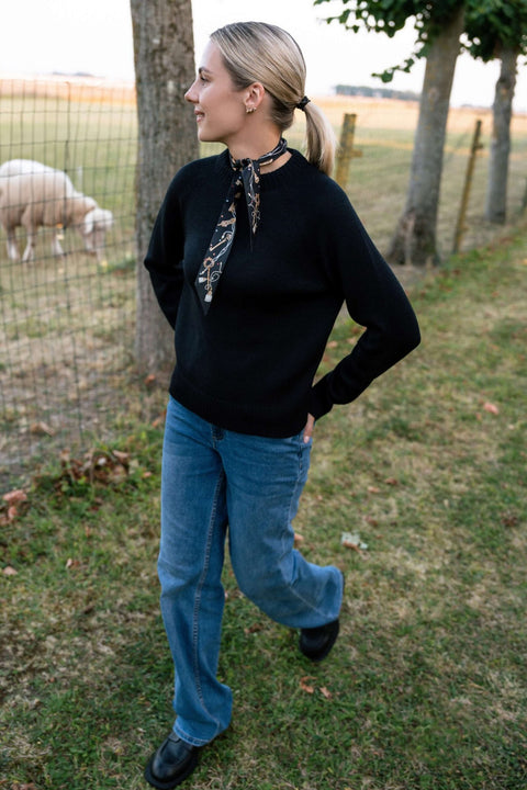 Monala | Sweter z wełny merino z okrągłym dekoltem