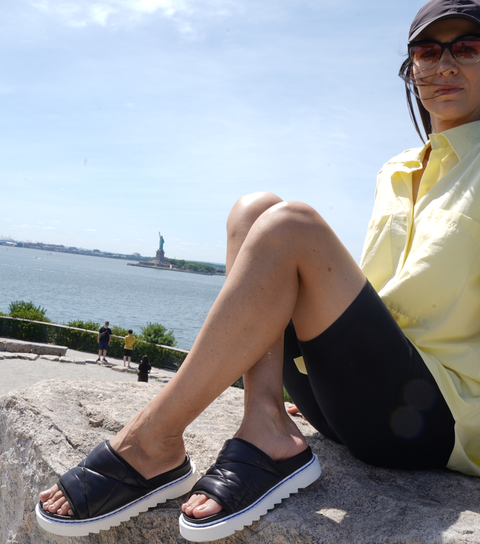 O2 Monde | Anahita Slippers black nylon