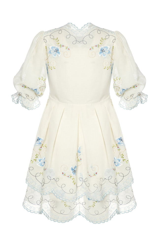 Petra Petrova | Flower Brode Blue Dress Syndy