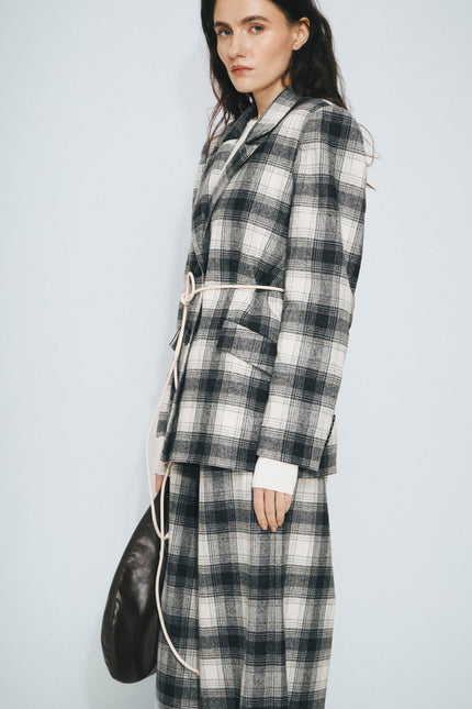 tartan woolen suit of dead stock wool