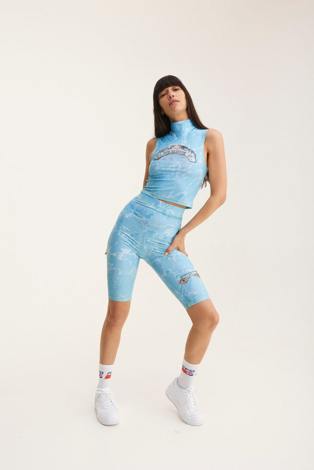 MySimplicated | Top & Biker Shorts Water