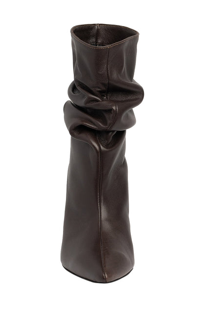 Lunaire Botine din Piele Nappa Espresso Brown