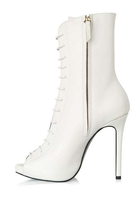 Satte-Lite Botine din Piele Nappa Cloud Dancer