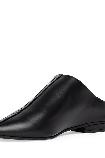 Horiz-On Saboti Fara Toc din Piele Nappa Black&Black