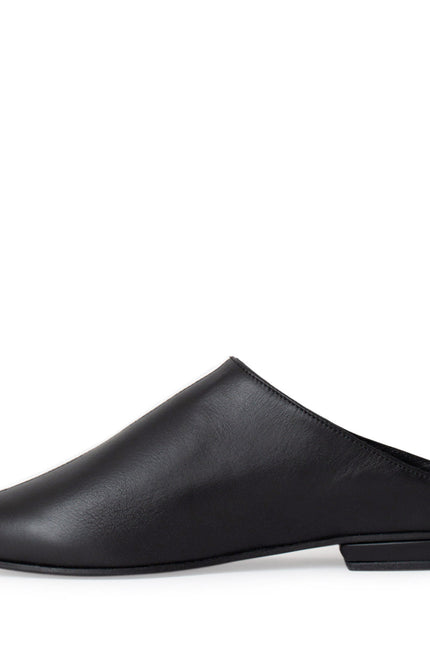 Horiz-On Saboti Fara Toc din Piele Nappa Black&White