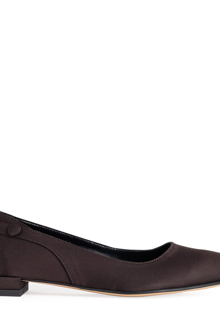 Linea Intima Pantofi Fara Toc din Satin Espresso Brown